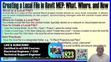 Revit MEP How to Create a Local File for Efficient Collaboration in UrduPart-98