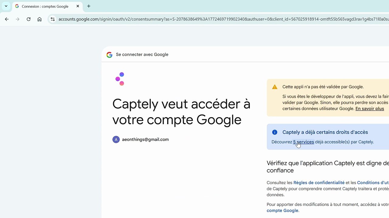 Google OAuth Proof for Captely