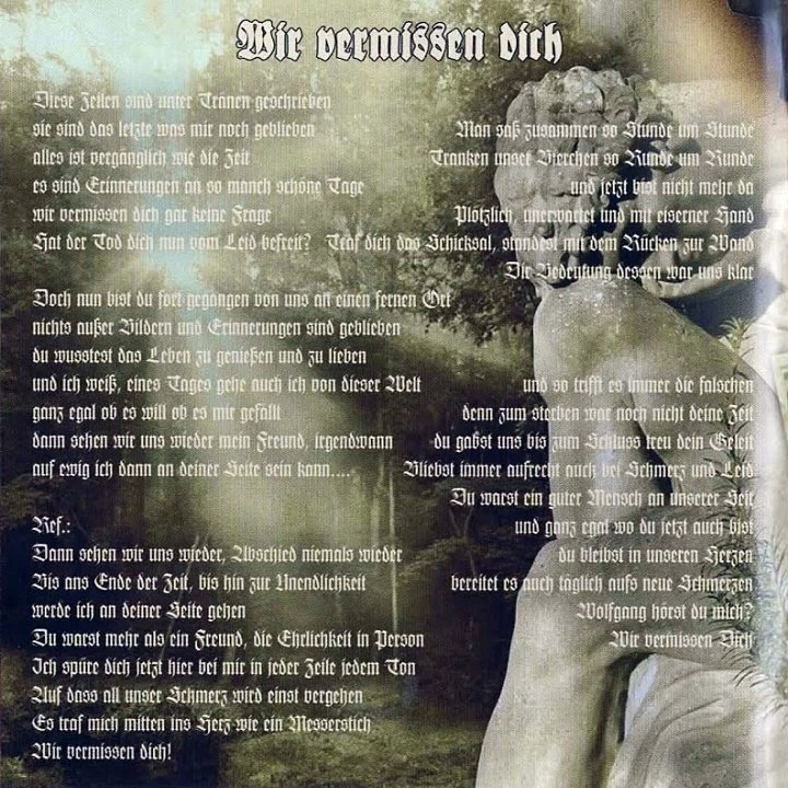 Sturmwehr - wir vermissen dich