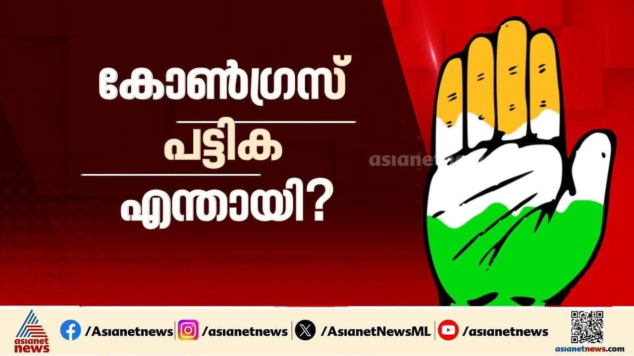കോൺഗ്രസിന്റെ സ്ഥാനാർത്ഥി പട്ടികയിൽ ചർച്ചകൾ തുടരുന്നു