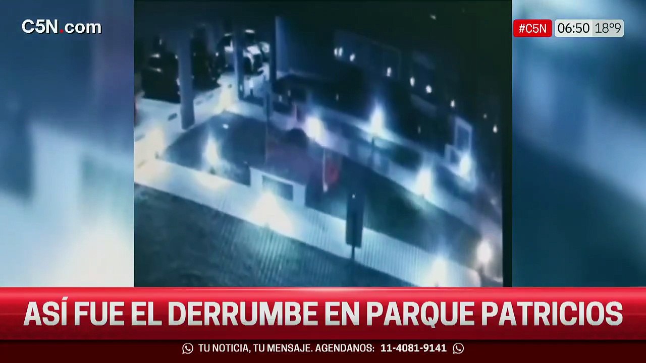 Así fue el derrumbe en Parque Patricios