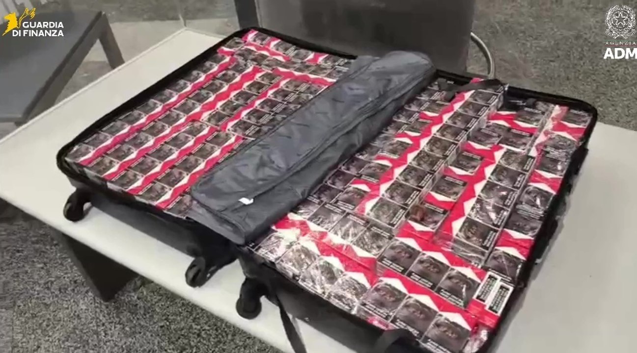 Malpensa, tabacco di contrabbando nei bagagli: oltre una tonnellata sequestrata (04.03.26)