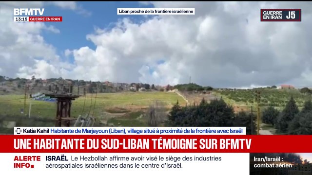 Guerre au Moyen-Orient: Il y a des drones et des roquettes , témoigne Katia Kahil, habitante d'un village situé à proximité de la frontière avec Israël