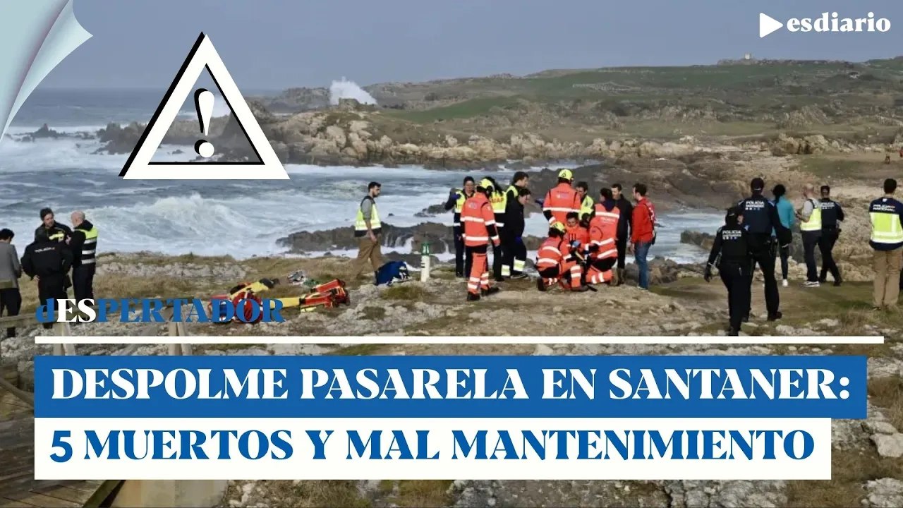 Desplome en la pasarela costera de Santander: 5 muertos e inversiones en mantenimiento bajo mínimos