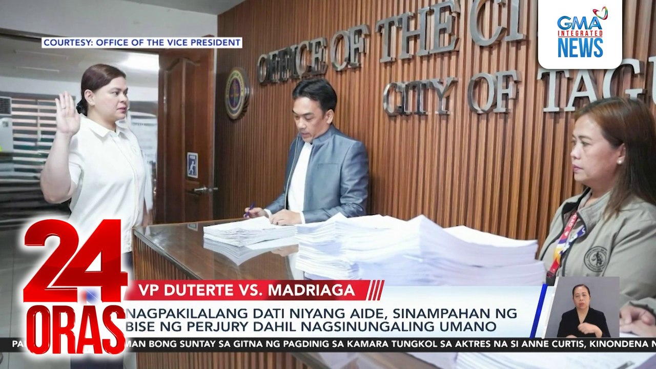 VP Duterte files perjury complaint vs alleged ex-security aide | 24 Oras
