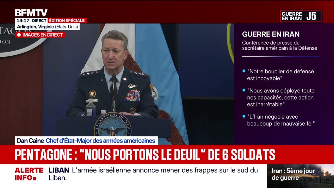 Guerre au Moyen-Orient: "Nous faisons en sorte que l'Iran ne puisse pas reconstituer rapidement ses capacités de combat", indique Dan Caine, chef d'État-major des armées