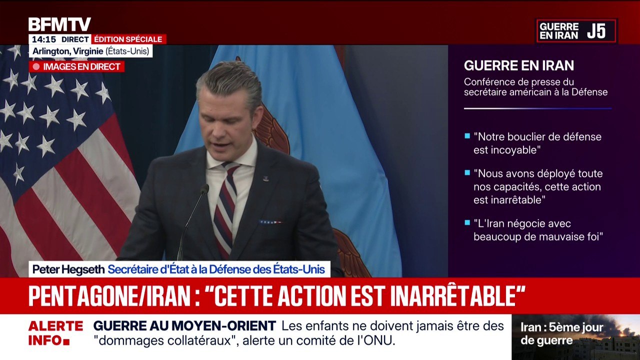 Guerre au Moyen-Orient: "Le président Trump a pris des actions ambitieuses et audacieuses comme le souhaite le peuple américain", déclare Peter Hegseth, secrétaire d’État à la Défense des États-Unis