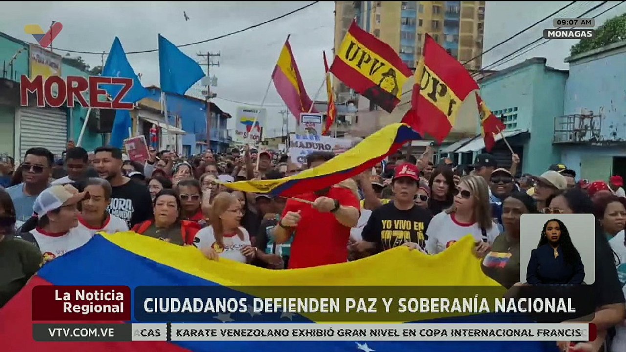 Pueblo de Monagas marcha en defensa de la paz y la soberanía nacional