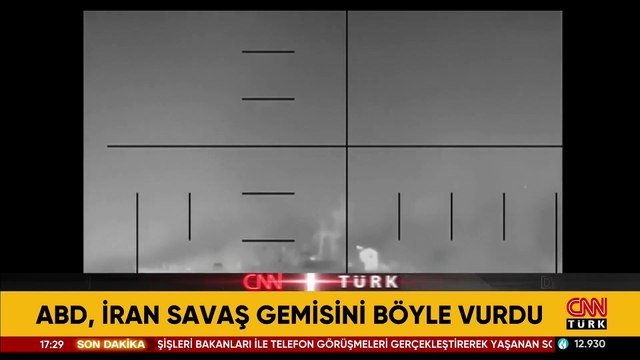 İşte ABD denizaltısının İran'ın savaş gemisini vurduğu an