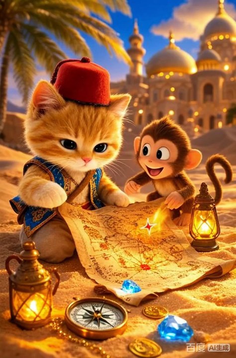 The Brave Desert Kitten & The Hidden Treasure 🐱✨