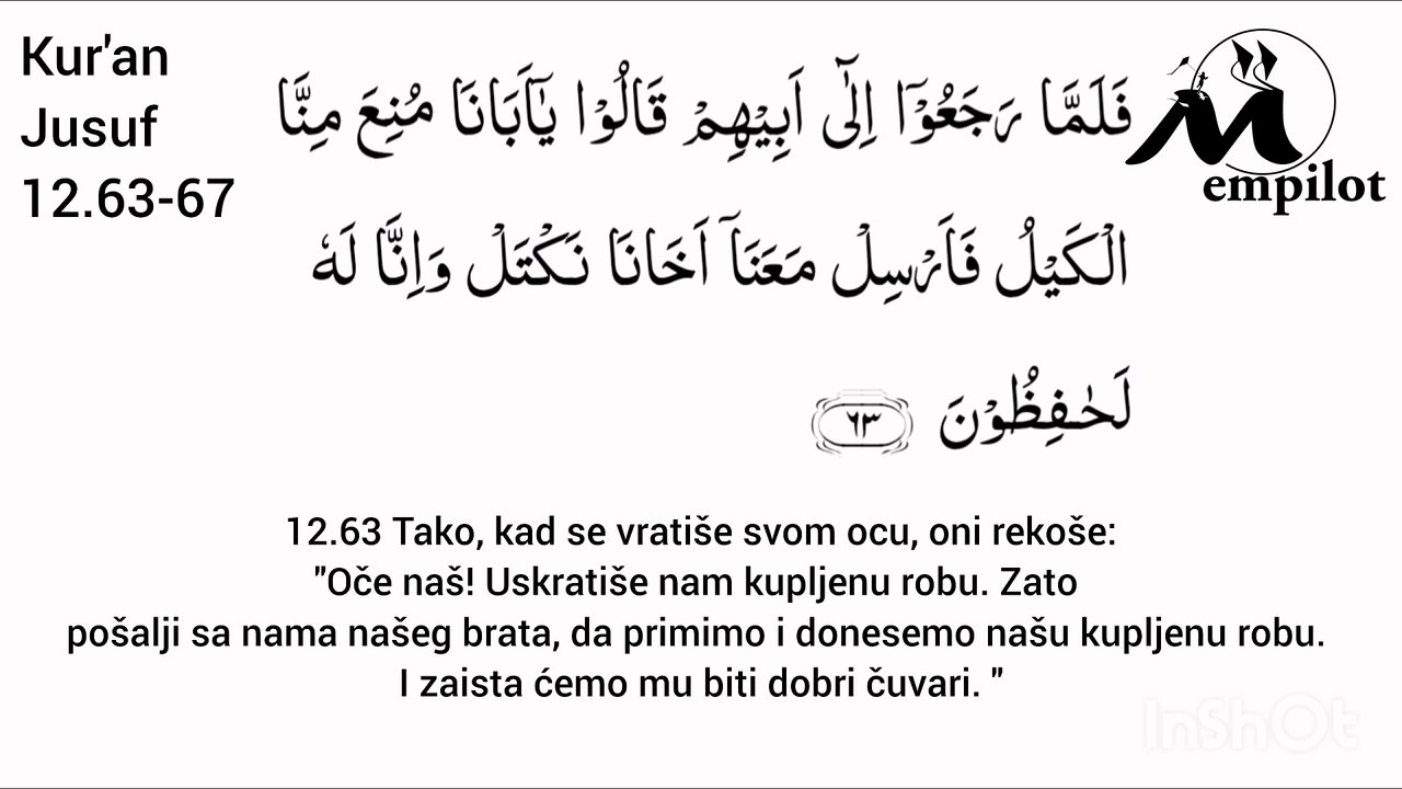emDIN - Kuran Jusuf 12.63-67