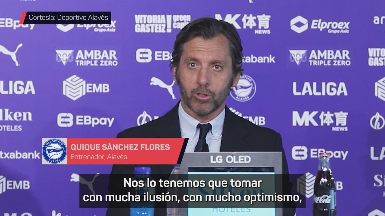 Las primeras palabras de Quique Sánchez Flores al frente del Alavés:  "No cogo un equipo roto"