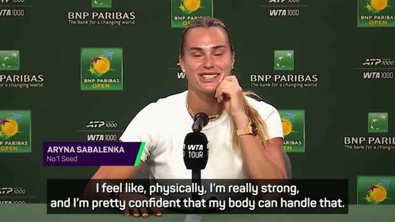 Sabalenka all for proposal of five-set matches in women's grand slams