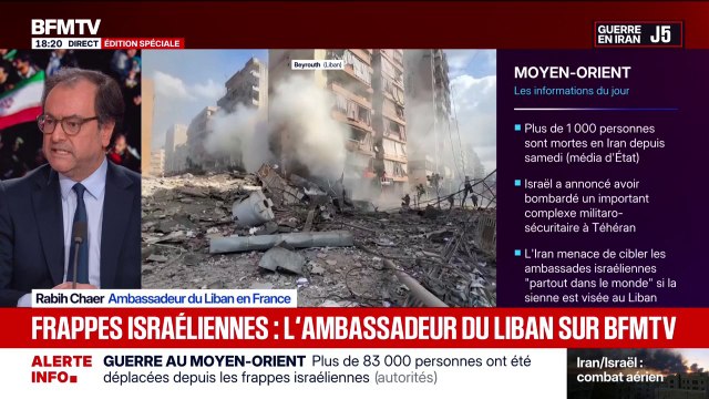 On refuse de transformer le sud du Liban en Gaza : l'ambassadeur du Liban évoque 112 morts et 83.000 déplacés depuis le début de la guerre au Moyen-Orient
