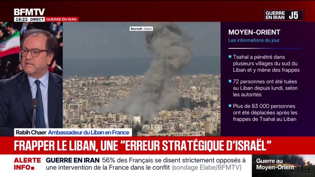 Guerre au Moyen-Orient: l'ambassadeur du Liban en France évoque un coup de fil entre Emmanuel Macron et le président libanais ce mercredi