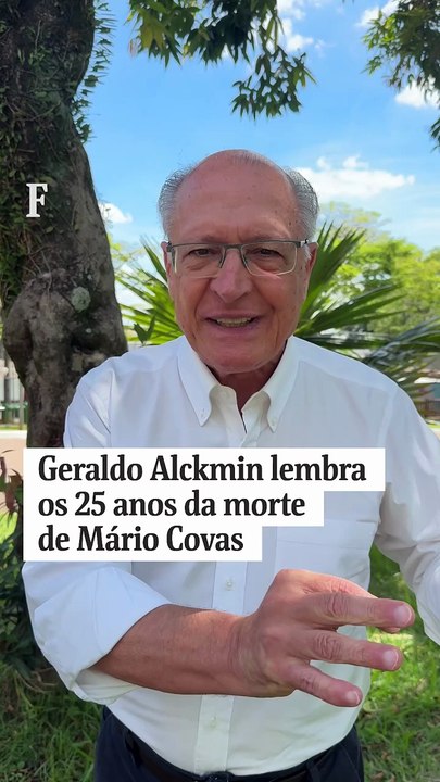 Geraldo Alckmin lembra os 25 anos da morte de Mário Covas