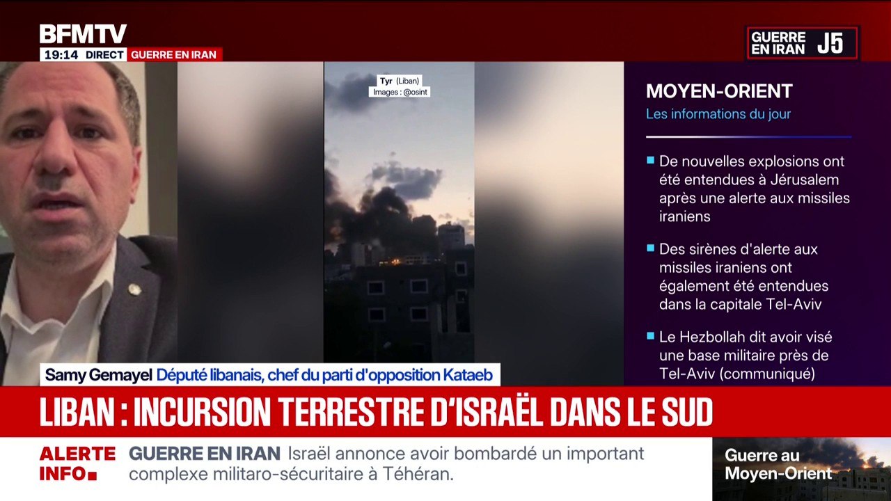 Guerre au Moyen-Orient: "Le peuple libanais paie le prix d'une guerre qu'ils n'ont pas voulue", affirme Samy Gemayel, député libanais