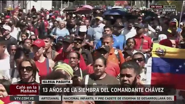 Pueblo revolucionario sale a las calles para recordar al Comandante Chávez a 13 años de su siembra