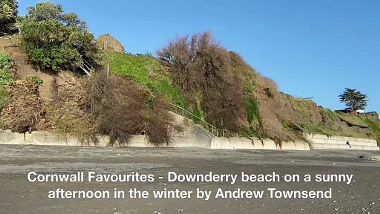 Cornwall Favourites - Downderry beach on a sunny afternoon in the winter by Andrew Townsend