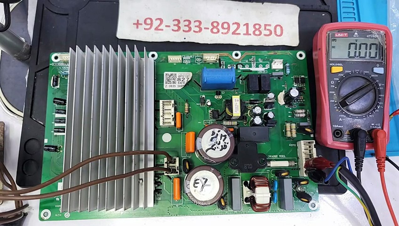 #1095 Haier Dc inverter ac E7 error code outdoor pcb Dc inverter ac pcb training center Babar Electronics
