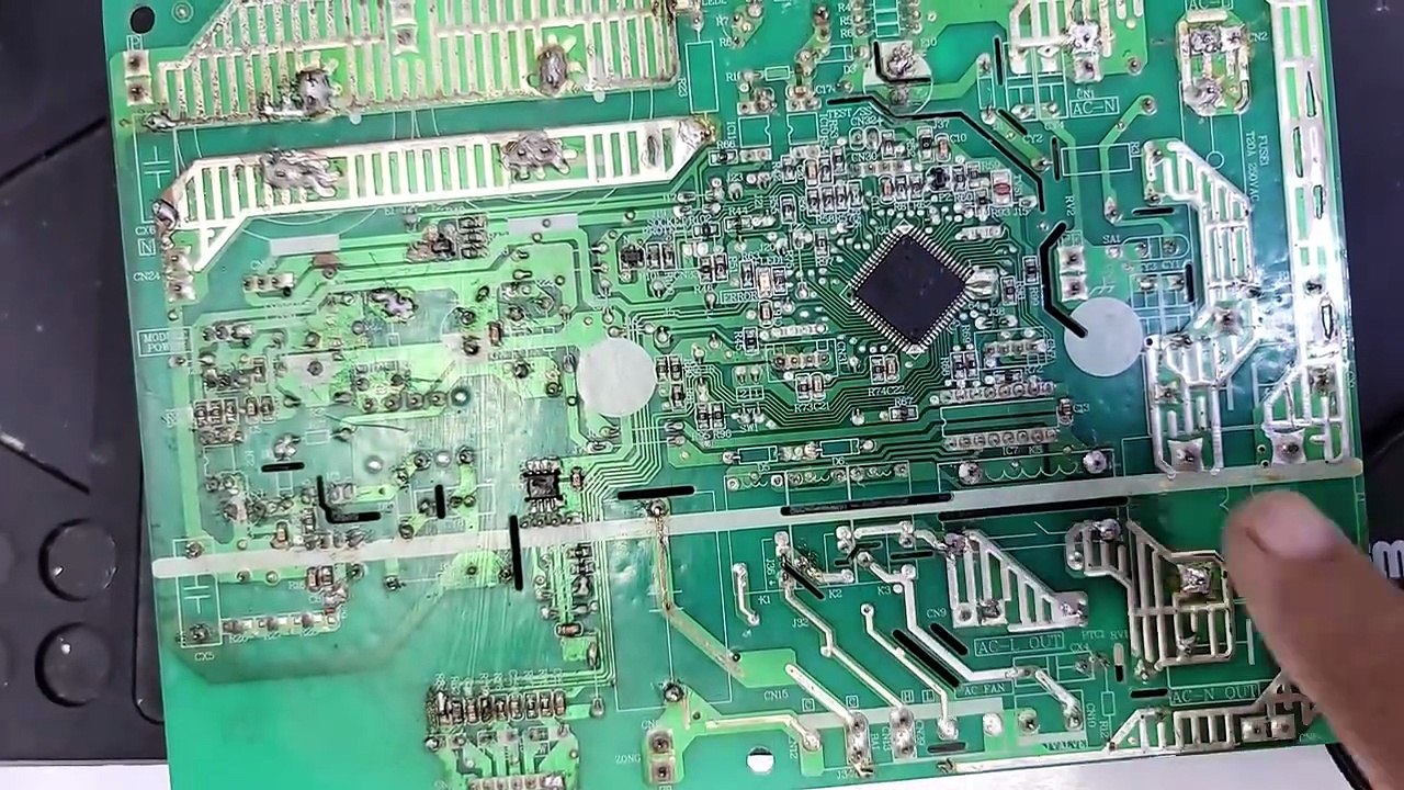 Haier Dc inverter ac E7 error code outdoor pcb Dc inverter ac pcb training center Babar Electronics