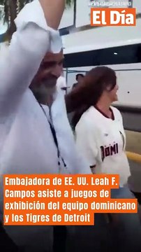 Embajadora de EE. UU. Leah F. Campos asiste a juegos de exhibición del equipo dominicano y los Tigres de Detroit