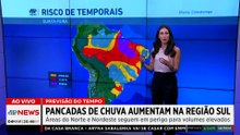 Previsão do Tempo: Temporais avançam sobre o Sul com alerta de granizo e ventania