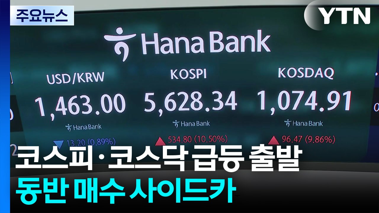 코스피·코스닥 급등 출발...동반 매수 사이드카 / YTN