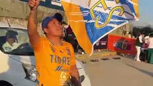 Aficionados de los Tigres en Puebla