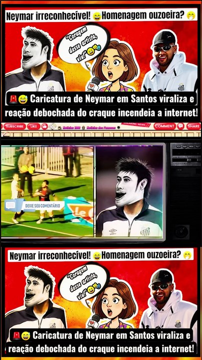😂🎭 #Neymar descobre versão alternativa sua em #Santos e comentário viral vira piada nacional!Notícias 100 notícias dos Famosos