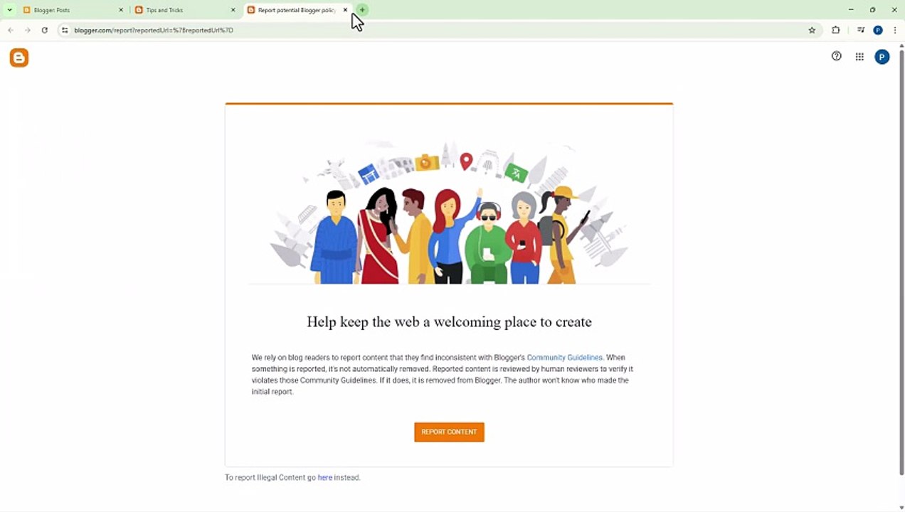 Blogger 71 Abuse Reporting Widget