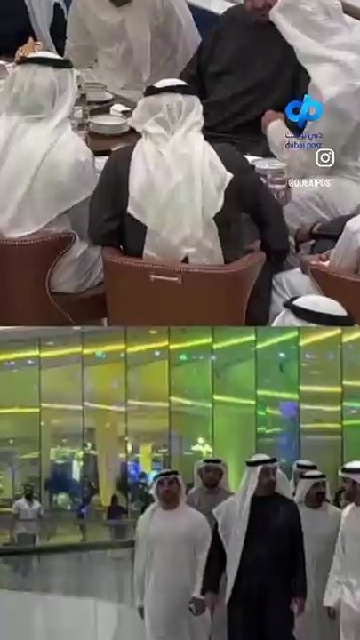 UAE President and Sheikh Hamdan walk through Dubai Mall