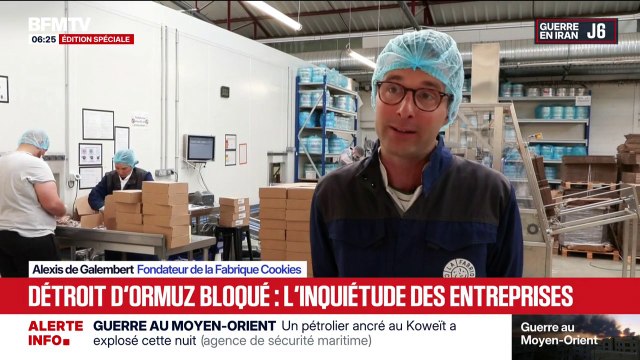 Guerre au Moyen-Orient : avec le blocage du détroit d'Ormuz, Alexis de Galembert, fondateur de La Fabrique de Cookies, subit l'incertitude des marchés
