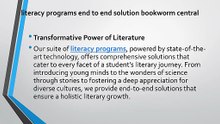 literacy programs end to end solution bookworm central