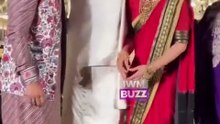 A heartwarming moment at the wedding reception as Allu Arjun congratulates Rashmika and Vijay
