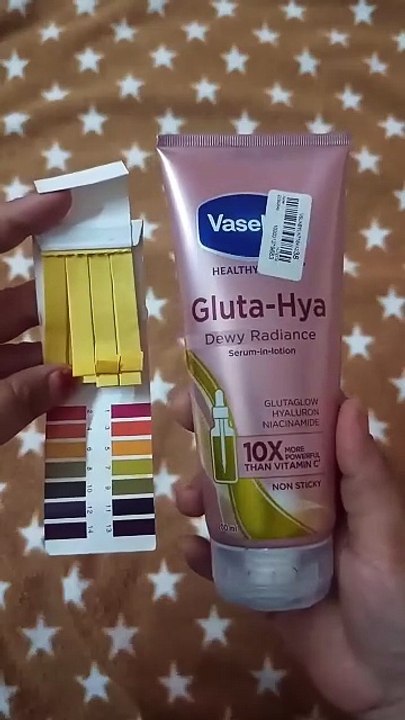 Let's test PH level of Vaseline gluta-hya body lotion#shortvideo  #skincare  #shorts