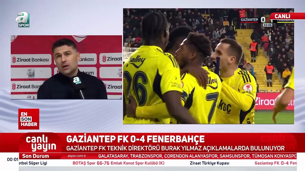 Gaziantep FK teknik direktörü Burak Yılmaz'dan maç sonrası açıklama