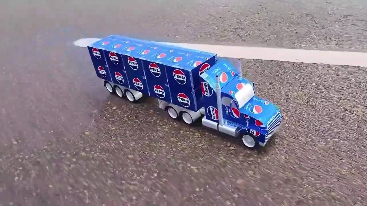 Make a Container Truck with Trailer - DIY at Home