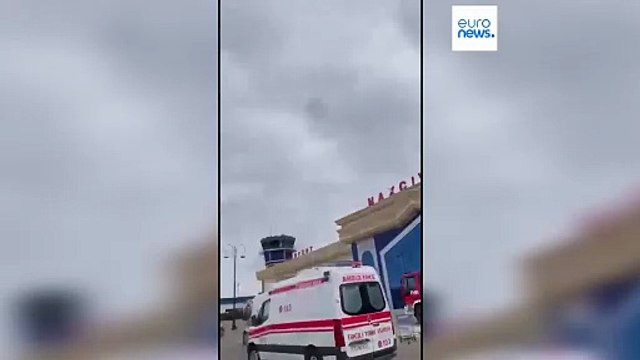 ویدیو | حمله پهپادی به فرودگاه نخجوان در جمهوری آذربایجان