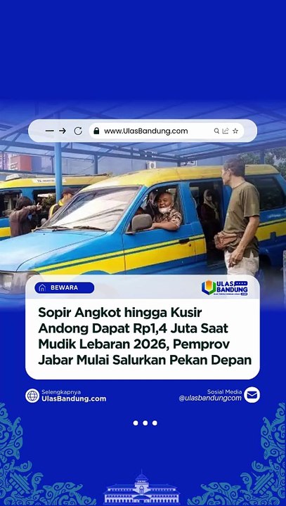 Kompensasi Sopir Angkot Jabar Cair Pekan Depan, Dapat Rp1,4 Juta Saat Mudik Lebaran 2026