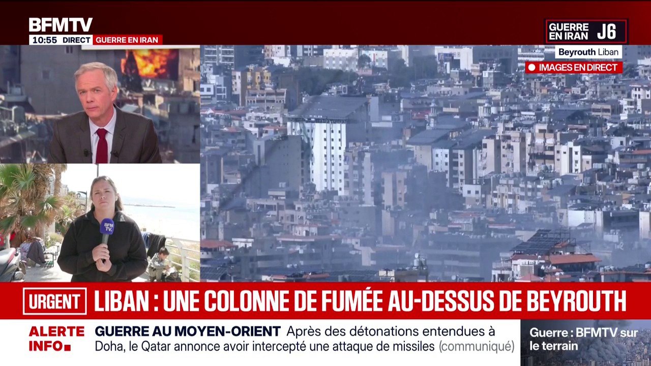 Guerre au Moyen-Orient: reprise des bombardements au Liban, une colonne de fumée aperçue au-dessus de Beyrouth