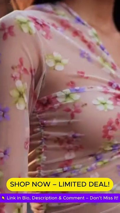 PRETTYGARDEN Off Shoulder Y2K Mesh Top | Asymmetrical Ruched Floral Blouse