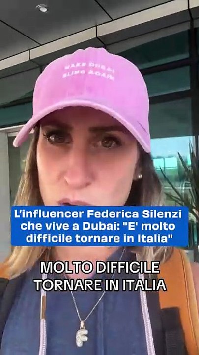 L'influencer Federica Silenzi che vive a Dubai: "E' molto difficile tornare in Italia"