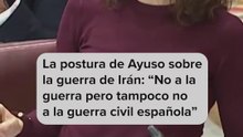 La postura de Ayuso sobre la guerra de Irán