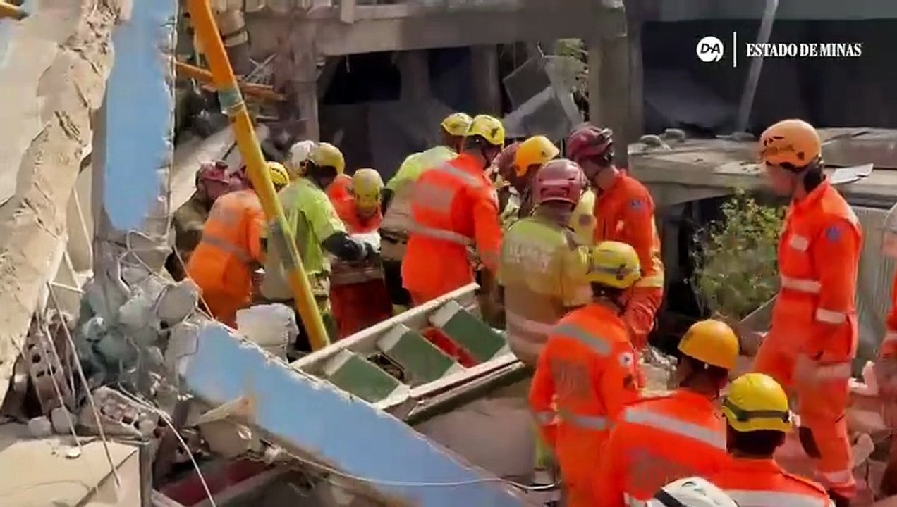 Idoso de 87 anos é resgatado em desabamento de lar de idosos em BH