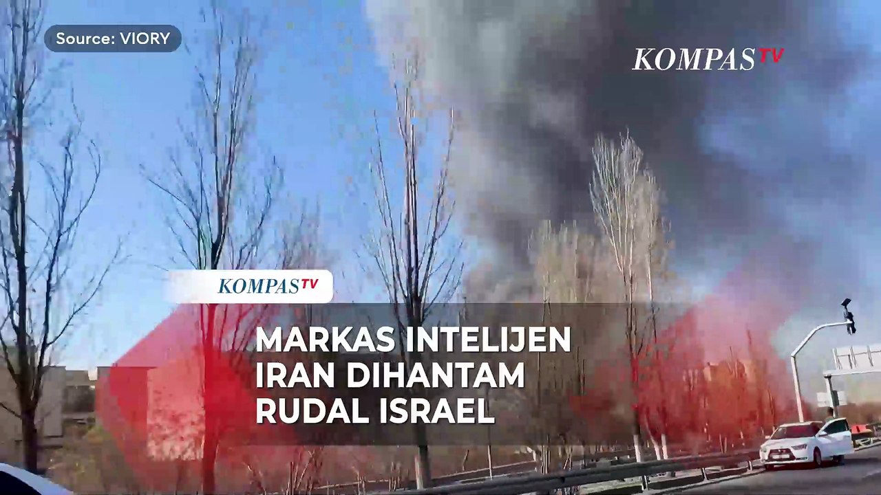 Markas Intelijen Iran Diserang Rudal Iran! Asap Tebal Membumbung Tinggi ke Langit