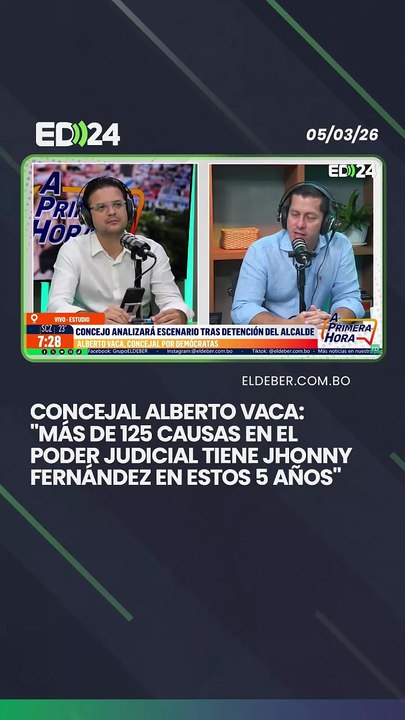 Concejal Alberto Vaca: "más de 125 causas en el poder judicial tiene Jhonny Fernández en estos 5 años"