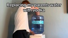 Replacing my parents water bottle 🤣