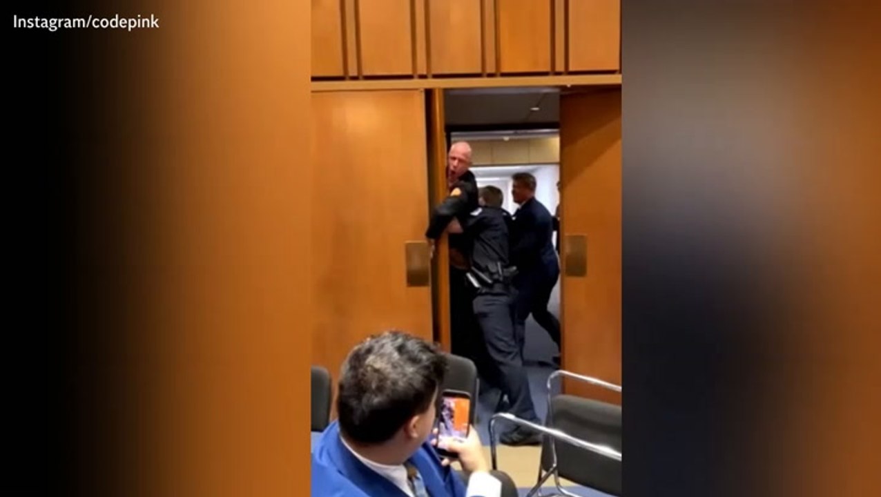 US veteran has arm broken while being dragged from Senate protest