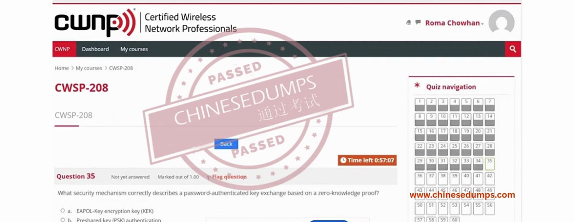 Certified Wireless Security Professional CWSP -208